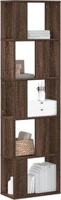 vidaXL Βιβλιοθήκη 5 Επιπέδων Καφέ Δρυς 45x23,5x162,5 εκ. Επεξεργ. Ξύλο