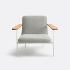 Πολυθρόνα με μπράτσα από μασίφ δρυ και ύφασμα, Lulet