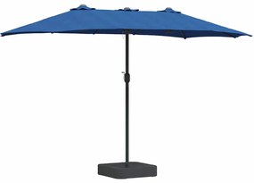 vidaXL Ομπρέλα Κήπου Μπλε 385 x 209 x 244 εκατοστά ύφασμα