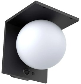 Φωτιστικό Τοίχου - Απλίκα Ηλιακή Moon MOONN 13x15,1x13,7cm Led 1000lm 5,2W 4000K Black Bot Lighting