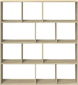 vidaXL Βιβλιοθήκη Χρώμα Sonoma Δρυς 132x29x141,5εκ. Επεξεργασμένο Ξύλο