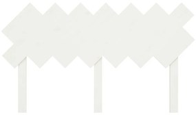 Κεφαλάρι Κρεβατιού Λευκό 141x3x80,5 εκ. από Μασίφ Ξύλο Πεύκου - Λευκό