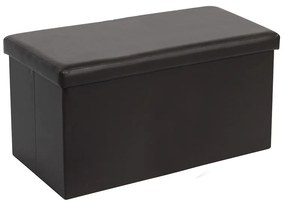 Σκαμπό-μπαούλο Cooperation pu μαύρο 76x38x38εκ Υλικό: PVC MDF NORMAL FOAM 257-000006