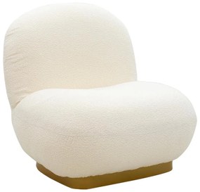 Armchair Rosalie fabric bucle cream-golden 83x80x79cm 83x80x79 εκ.