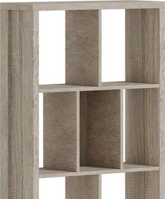 Βιβλιοθήκη Dividre pakoworld sonoma oak μελαμίνης 80x30x181εκ