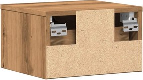 vidaXL Κομοδίνο Επιτοίχιο Αρτισιανή Δρυς 34x30x20 εκ
