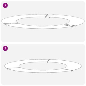vidaXL κατάλληλο για επίπεδα δαχτυλίδια δέντρου 5 pcs Ανθρακί