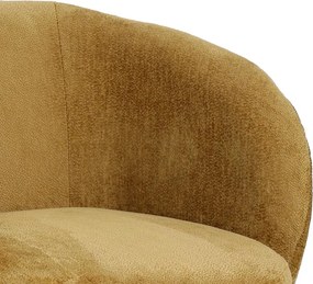 Πολυθρόνα περιστρεφόμενη Kreslo ύφασμα σε μελί απόχρωση 78x81x77εκ 78x81x77 εκ.