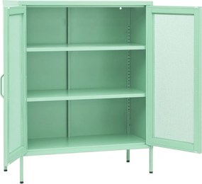vidaXL Ντουλάπι Αποθήκευσης Χρώμα Μέντα 80 x 35 x 101,5 εκ. Ατσάλινο