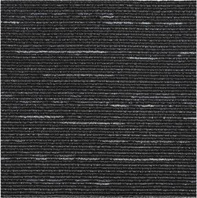 vidaXL Πλακάκι Χαλιού Ριγέ Μαύρο 50 x 50 cm 4 pcs