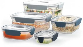 Σετ 5 Τάπερ Joseph Nest 81105 με καπάκια, 5 μεγέθη, BPA Free, Μπλε