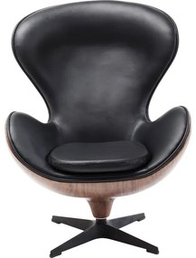 Περιστρεφόμενη Καρέκλα Loung Black Walnut 43x63.5x114εκ - Μαύρο