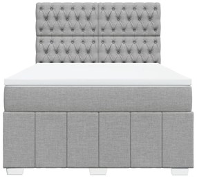 ΚΡΕΒΑΤΙ BOXSPRING ΜΕ ΣΤΡΩΜΑ ΑΝΟΙΧΤΟ ΓΚΡΙ 140X200 ΕΚ. ΥΦΑΣΜΑΤΙΝΟ 3293998