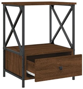 vidaXL Κομοδίνο Καφέ Δρυς 50 x 41 x 65 εκ. από Επεξεργασμένο Ξύλο