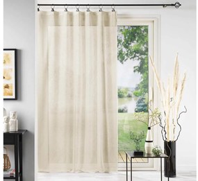 Κουρτίνα Χαμηλής Σκίασης Linka Douceur d'intérieur με κρίκους και διαστάσεις 140x240cm - Natural