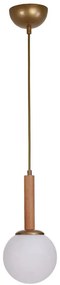 Φωτιστικό Οροφής 534LUN6217 Φ15x80cm 1xE27 40W Oak-White Opviq