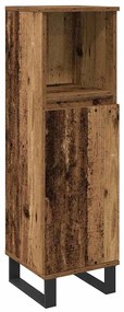 vidaXL Σετ Επίπλων Μπάνιου με αποθήκευση 3 pcs Καφέ 30 x 30 x 180 cm