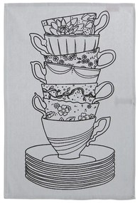 Πετσέτα Κουζίνας (40x60) Nef-Nef Homeware My Cup Of Tea Grey