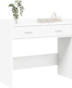 vidaXL Τραπέζι κονσόλας Λευκό 90 x 35 x 80 εκ Επεξεργασμένο Ξύλο
