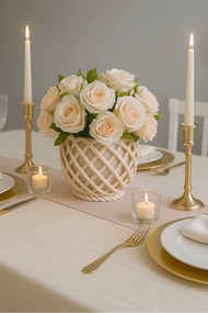Stewehome Τραπεζομάντηλο με σχέδιο λινάτσας από πολυεστέρα με ορθογώνιο σχήμα 140x180 cm