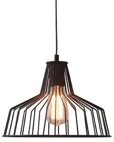 ΚΡΕΜΑΣΤΗ ΚΑΜΠΑΝΑ ΜΑΥΡΗ 1 Χ Ε27 Φ30CM HADES ACA KS1525P1BK