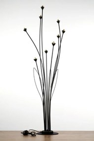 Επιδαπέδιο Φωτιστικό Gloriosa Φ53cm Μαύρο με Οπαλ Γυαλί