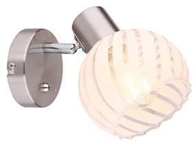 Απλίκα Globo Lighting Willy 54025-1 Νίκελ Ματ