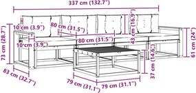 vidaXL Σειρά Καναπέ Εξωτερικού με μαξιλάρι 4 pcs Λευκό και Κρεμ