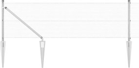 vidaXL Στύλος Περιφράξεων Ασημί 25 x 0,4 μ (12 x 12 mm δικτύωση)