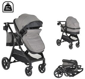 MONI ΚΑΡΟΤΣΙ ΜΕΤΑΤΡΕΠΟΜΕΝΟ ΣΕ ΚΑΛΑΘΟΥΝΑ 2 ΣΕ 1 TOKYO GREY 3800146236182