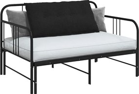 vidaXL Μαξιλάρι Πλάτης Μαύρο 100 x 19 x 50 εκ ύφασμα