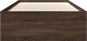 vidaXL Πλαίσιο Κρεβ. Χωρ. Στρώμα Καφέ Δρυς 90 x 190 εκ. Επεξ. Ξύλο