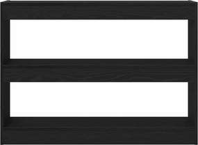 vidaXL Βιβλιοθήκη Μαύρη Οξυά 100 x 30 x 72 εκ Επεξεργασμένο ξύλο
