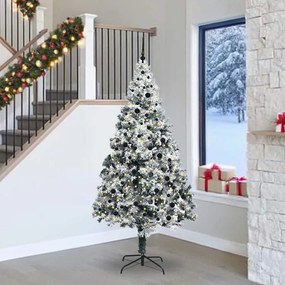 vidaXL Τεχνητό Χριστουγεννιάτικο Δέντρο με 300 LED Λευκό 240 cm