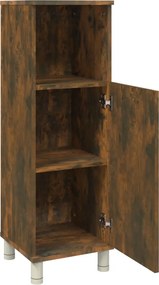 vidaXL Ντουλάπι Μπάνιου Καπνιστή Δρυς 30x30x95 εκ. Επεξεργασμένο Ξύλο