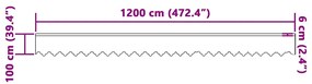 vidaXL Κουρτίνες με κουρτίνες Άλλο Λευκό 1200 x 100 εκ. Πολυεστέρας