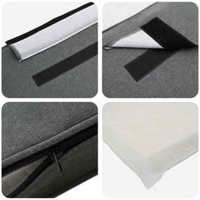 vidaXL Ταπετσαρισμένο κεφαλάρι Καφέ και Ανοιχτό Γκρι 100 cm