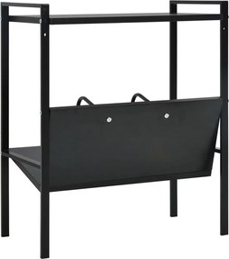 vidaXL Βιβλιοθήκη 2 Επιπέδων Μαύρη 52x28x59 εκ. Επεξεργασμένο Ξύλο