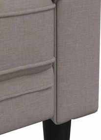 vidaXL Πολυθρόνα Chesterfield Taupe Υφασμάτινη