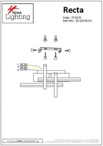 Φωτιστικό Οροφής - Πλαφονιέρα SE LED 40 RECTA CEILING CHROME Ε3 - 21W - 50W - 77-8170