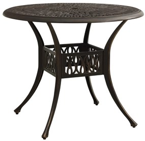 vidaXL Τραπέζι Κήπου Μπρονζέ 90 x 90 x 74 εκ. από Χυτό Αλουμίνιο