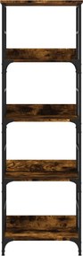 vidaXL Βιβλιοθήκη Καπνιστή Δρυς 50x33x153 εκ. Επεξεργασμένο Ξύλο