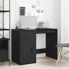 vidaXL Γραφείο Μαύρο Δρυς 100x49x75 εκ Επεξεργασμένο Ξύλο