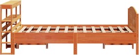 vidaXL Σκελετός Κρεβ. Χωρίς Στρώμα Καφέ Κεριού 150x200 εκ Μασίφ Πεύκο