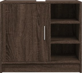 vidaXL Ντουλάπι Νιπτήρα Καφέ δρυς 63x29x55 εκ. Επεξεργασμένο Ξύλο