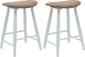 vidaXL Καρέκλες φαγητού 2 pcs Λευκό 46 x 37 x 63 εκ