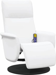 vidaXL Κάθισμα μασάζ Λευκό 71 x 90 x 105 εκ. Τεχνητό Δέρμα