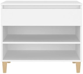 vidaXL Παπουτσοθήκη Λευκή 70 x 36 x 60 εκ. από Επεξεργασμένο Ξύλο