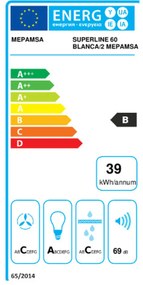 Συμβατικός Απορροφητήρας Mepamsa SUPERLINE 60 V2 Λευκό