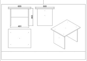 Σετ Επίπλων Γραφείου - Set Vo19-Ba - Χρώμα Ανθρακί Μπαρόκ
